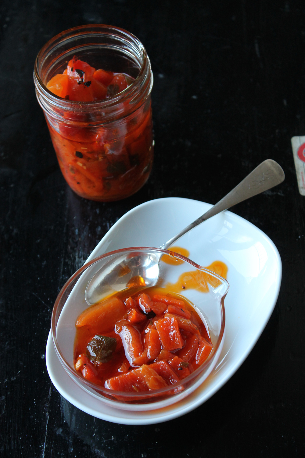 Marinated Peppers Recipe | Edible Nutmeg