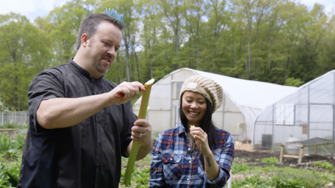 chef plum and jessica wong at holbrook farm